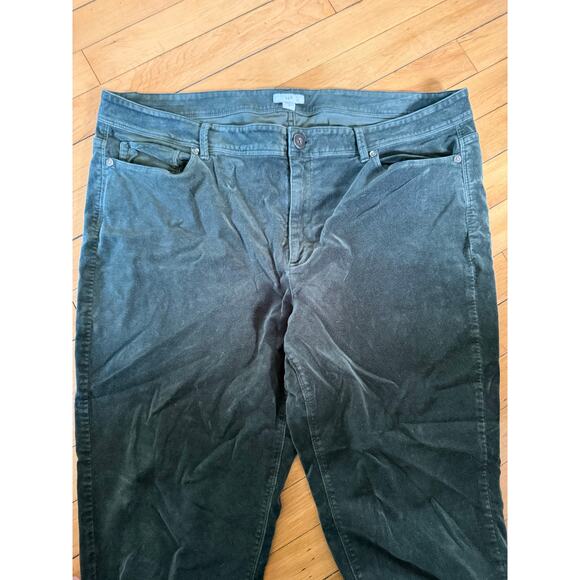J.jill forest green velour pants - Picture 5 of 7
